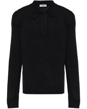 Jil Sander Woll-Rollkragenpullover - Schwarz