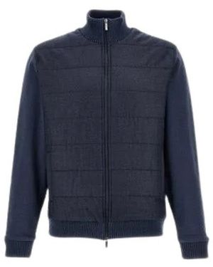 Fay Giubbino Zip Ricamo - Blau