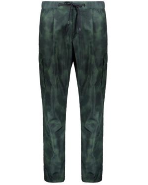 Herno Slim Fit Trousers With Original Dark Pattern - Green