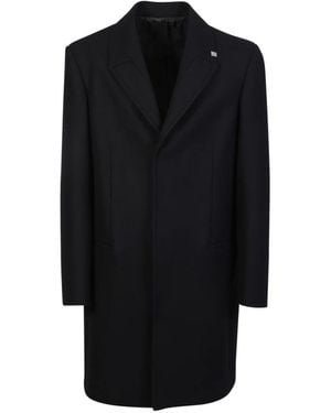 1017 ALYX 9SM Schwarzer Wollmantel Lang Herren
