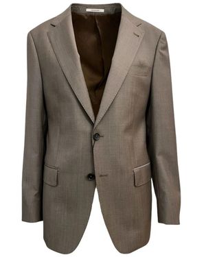 Van Gils Single Breasted Suits - Bruin