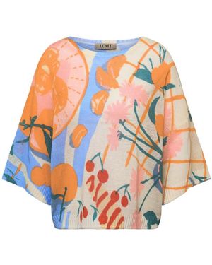 Le Comte Open-Knit Pullover - Orange
