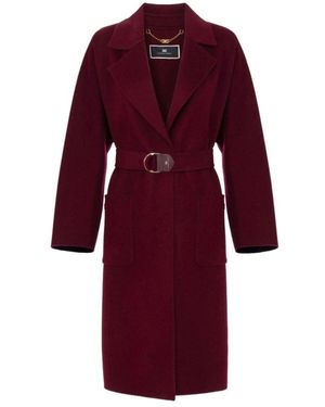 Elisabetta Franchi Abrigos Elegantes Colección, Mujer, Talla - Rojo