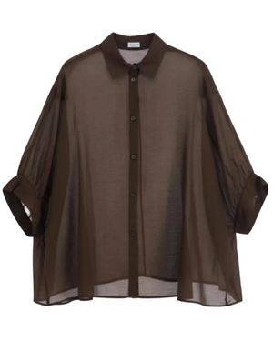 Roberto Collina Overhemden ,Bruin ,Blouses & Shirts