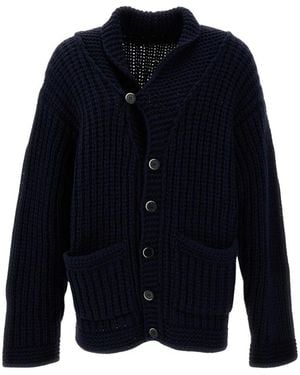Barena Lang Geschnittener Cardigan Mit Schalkragen - Blau