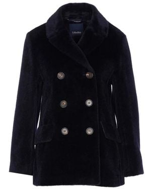 Max Mara Faux Fur & Shearling Jackets - Blue