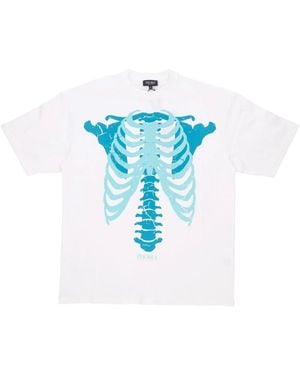 PHOBIA ARCHIVE Tops ,Wit ,Katoen Skeleton Print Tee - Blauw