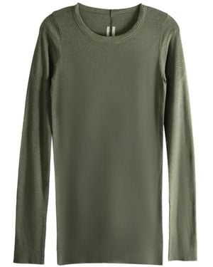 Rick Owens Grüner Leichter Crew Neck Pullover