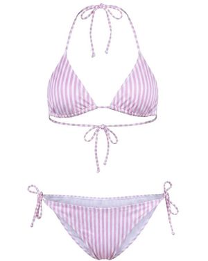 MC2 Saint Barth Badmode ,Roze ,Leah Gestreepte Virgo Bikini - Paars