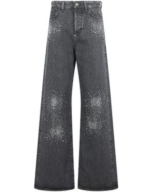 Philipp Plein Wide Jeans - Gris