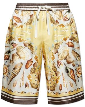 Dolce & Gabbana Seidenshorts - Natur