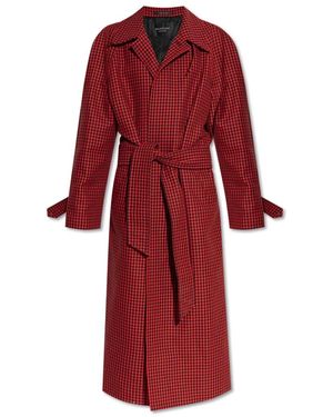 Balenciaga Belted Coats - Red