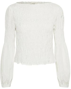 Cream Blouses - White