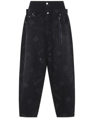 MASTERMIND WORLD Jeans ,Zwart ,Katoen Aloha Wide Fit Jeans
