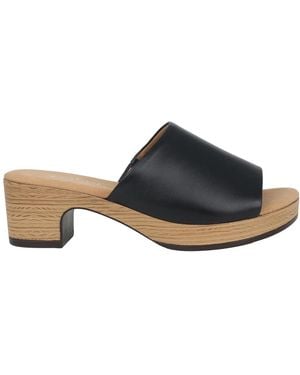 Gabor Schoenen ,Zwart ,Leer Leren Sandalen Met Hoge Hak - Blauw