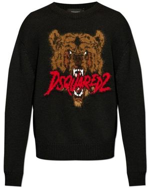 DSquared² Stylische Sweaters Für Einen Trendy Look - Schwarz