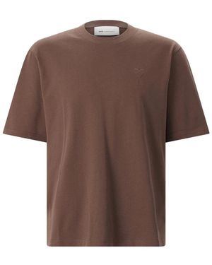 Ami Paris De Coeur Crewneck Sweater - Bruin