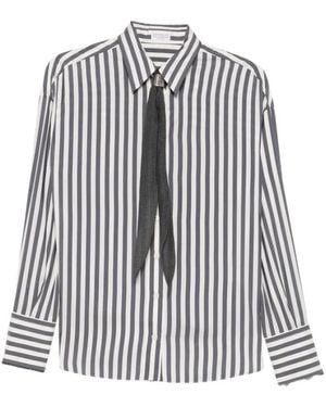 Brunello Cucinelli Overhemden ,Grijs ,Mg 702M2X06 Shirt