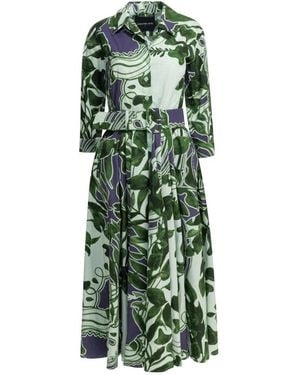 Samantha Sung Kleedjes ,Groen ,Katoen Laurent Shirtdress