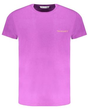 Trussardi Lila print tee rundhalsausschnitt kurzarm