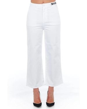 Frankie Morello Cropped Trousers - Blanc