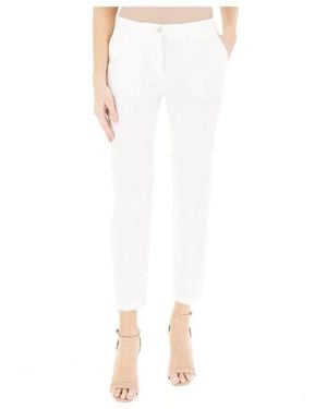Pinko Cropped Trousers - Blanco