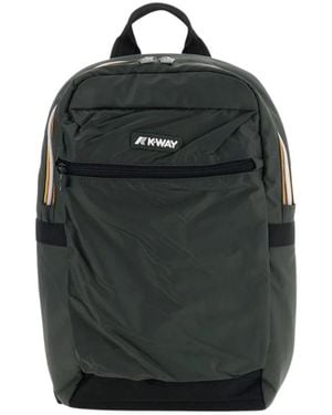 K-Way Tassen ,Groen ,Nylon Mid Laon Rugzak - Zwart
