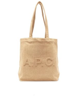 A.P.C. Tote Bags - Natural