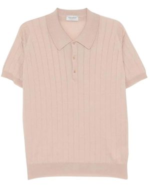 John Smedley Tops ,Bruin ,Katoen Williams Poloshirt - Roze