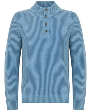 Fedeli Round-Neck Knitwear - Blue