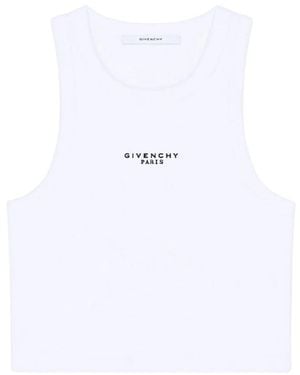 Givenchy Tops ,Wit ,Katoen Cropped Tank Top