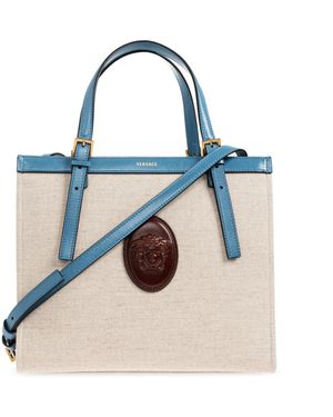 Versace Rivière Canvas Tote - Blauw