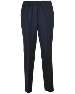 Peserico Broeken ,Blauw ,Wol Rechte Broek
