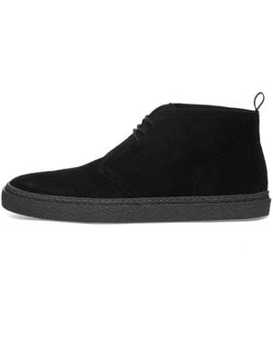 Fred Perry Hawley wildleder wüstenstiefel schwarz