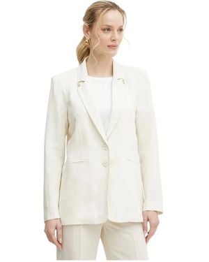 Patrizia Pepe Linnenmix Blazer - Wit