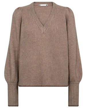 co'couture V-Neck Knitwear - Marrón