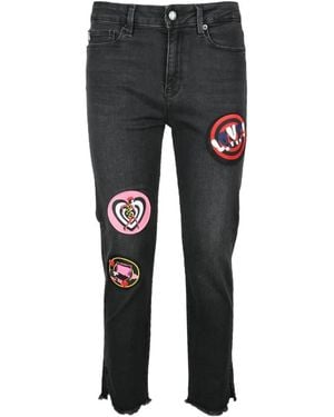 Love Moschino Jeans eleganti con miscela di cotone - Nero