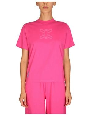 McQueen Tops ,Roze ,Antropoid Emboss T-Shirt Ss