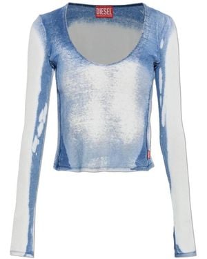 DIESEL Long Sleeve Tops - Azul