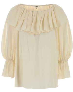 Chloé Overhemden ,Geel ,Blouses - Naturel