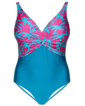 FIORELLA RUBINO Badmode ,Blauw ,Polyester Crossover Badpak Uit Één Stuk