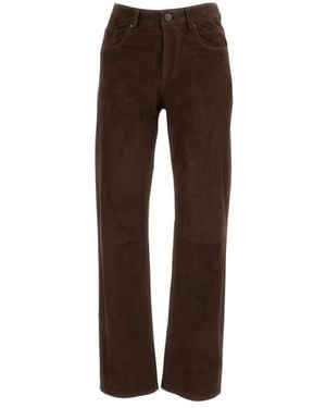 Arma Leather Trousers - Brown