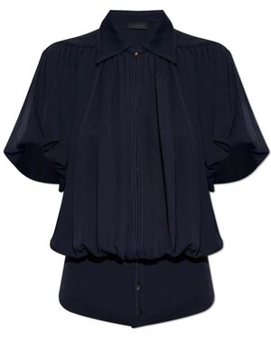 Lanvin Overhemden ,Blauw ,Zijden Overhemd