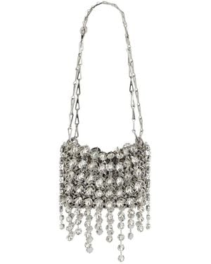 Rabanne Elegante Stahl Tasche - Weiß
