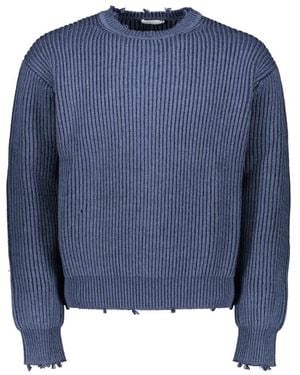 John Elliott Round-Neck Knitwear - Blue