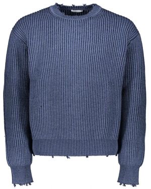 John Elliott Wollpullover mit abgenutzten kanten - Blau