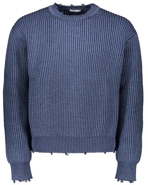 John Elliott Round-Neck Knitwear - Blue