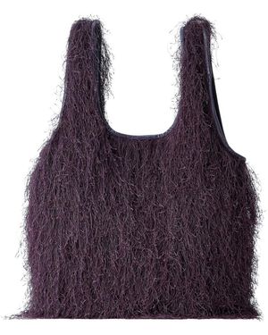 Dries Van Noten Tassen ,Paars ,Leer Marche Medium Tote Bag
