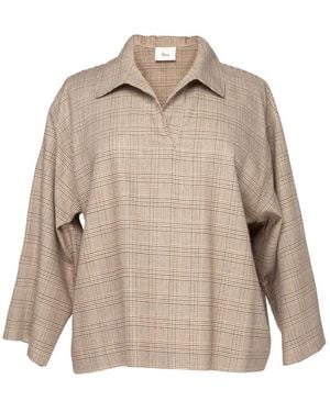 8pm Prince Of Wales Print Shirt - Natur