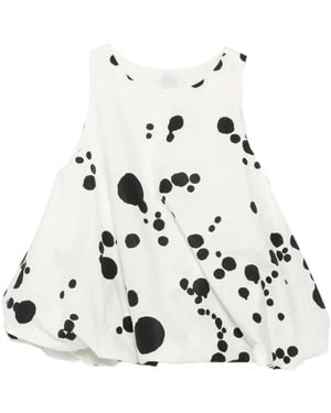 Apuntob Sleeveless Tops - White